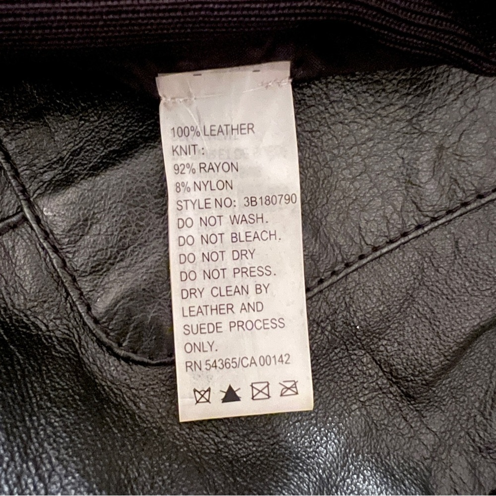 Peter Nygard Unisex Black Leather Full Zip Vest Size Large - Picture 9 of 12